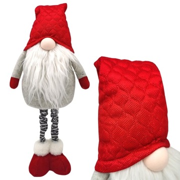 БОЛЬШОЙ Гном НА ТЕЛЕСКОПИЧЕСКИХ НОЖКАХ, СТОЯЩИЙ РОЖДЕСТВЕНСКИЙ ГНОМ, УКРАШЕНИЕ САНТА ГНОКА