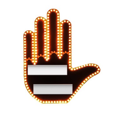 Индикатор жестов руки для заднего стекла для пилота среднего пальца автомобиля