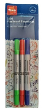 Marker/Cienkopis 2w1 Maker 3 szt
