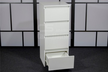 Komoda 40 cm 4 szuflady biała