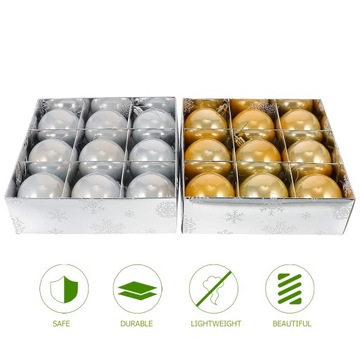 Plastikowe bombki choinkowe na studniówkę 18 szt