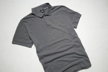 Hugo Boss modern fit polo szara koszulka męska pima XL