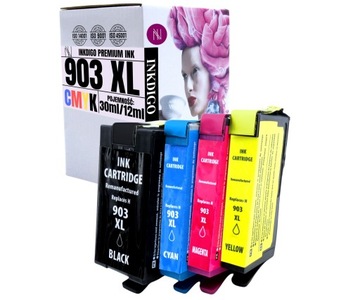 4x Tusz do HP 903 XL 6900 6950 6960 6970 NOWY CHIP