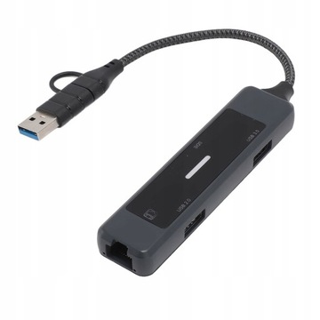 Hub USB 5 w 1 typu C Hub obsługa adaptera USB3.0 USB2.0 100 mb/s RJ45 SQ