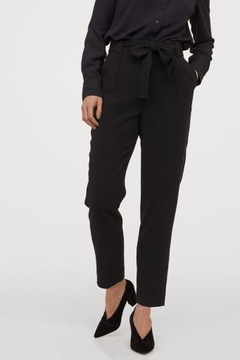 Eleganckie Spodnie Cygaretki z paskiem High Waist H&M r.34