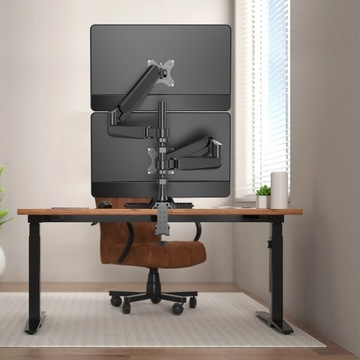Podstawa obrotowa ze sprężyną gazową dla dwóch monitorów LCD 13-32 cale 9kg