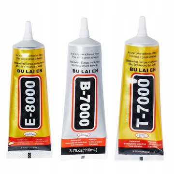 ZESTAW 3 KLEJÓW KLEJE KLEJ UNIWERSALNE B-7000 E-8000 T-7000 110ML TECHREBAL