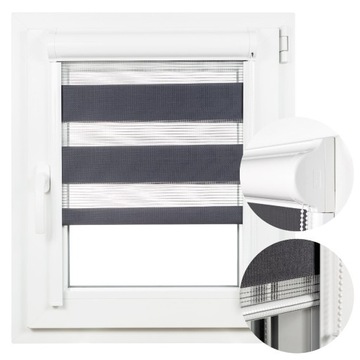 ROLETA DZIEŃ-NOC W KASECIE PRZESTRZENNEJ 41x220 zebra