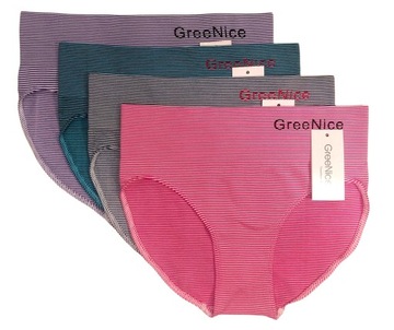 4x MAJTKI BEZSZWOWE GREENICE figi damskie ROZMIAR: S/M