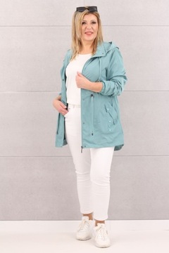 ЖЕНСКАЯ ТОНКАЯ ВЕСЕННЯЯ КУРТКА-ПАРКА С КАПЮШОНОМ РАЗМЕРЫ