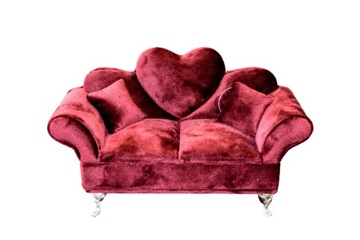 SZKATUŁKA NA BIŻUTERIĘ SOFA BORDOWA