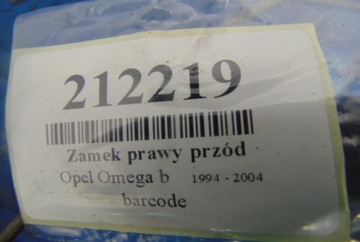 OPEL OMEGA B 2.6 V6 SEDAN ZÁMEK PRAVÝ PŘEDNÍ