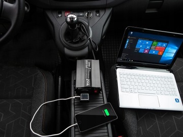 Автомобильный преобразователь 12В 24В 230В 600Вт USB DUO