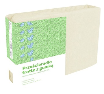 PRZEŚCIERADŁO FROTTE Z GUMKĄ 200X220 KREMOWE ECRU GRUBE GĘSTE