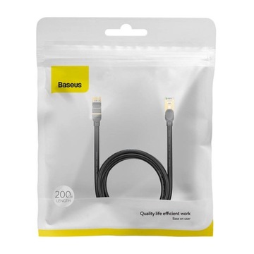 ИНТЕРНЕТ-КАБЕЛЬ BASEUS КАБЕЛЬ ETHERNET LAN RJ45 CAT.7, 10 Гбит/с, 2 м