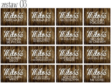 Свадебные таблички ГИМН ЛЮБВИ 16 шт 20х30см