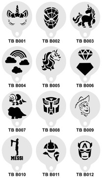 Трафареты для росписи лиц, тел, лиц