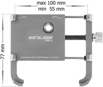 GUB PRO 2 АЛЮМИНИЕВЫЙ ДЕРЖАТЕЛЬ ДЛЯ ТЕЛЕФОНА ВЕЛОСИПЕДНЫЙ