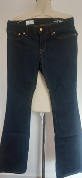 GAP 25X32 JEANSY Boot Cut GRANATOWE DZWONY pas 35