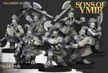 Dwarf Deathseekers- Highlands Miniatures Oldhammer Unit 10 Modeli