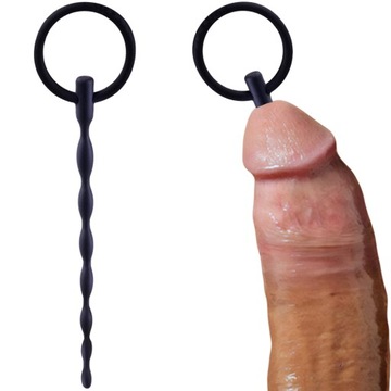 SILIKONOWY DILATOR Z MASUJĄCYMI KULKAMI Penis Plug