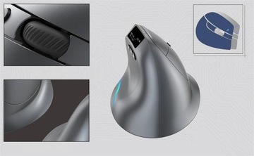 БЕСПРОВОДНАЯ ВЕРТИКАЛЬНАЯ МЫШЬ Аккумулятор 730 мАч USB-C BT 2.4G OLED до 3200 DPI