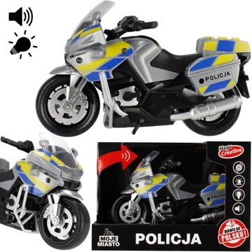 MOTOCYKL POLICJA MOTOR ŚCIGACZ MÓWI PO POLSKU ŚWIATŁO