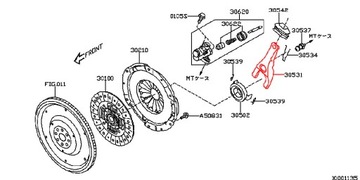 ВИЛКА СЦЕПЛЕНИЯ SUBARU LEAD 2.0 DIESEL EE20Z
