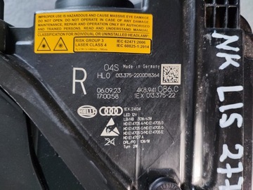 AUDI A7 RS6 RS7 4K8 LASER SVĚTLO PŘEDNÍ PRAVÁ 4K8941086C