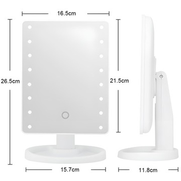 ЗЕРКАЛО ДЛЯ МАКИЯЖА С ПОДСВЕТКОЙ ЗЕРКАЛО СО СВЕТОДИОДНОЙ ПОДСВЕТКОЙ С РЕГУЛИРУЕМОЙ ЯРКОСТЬЮ СВЕТА