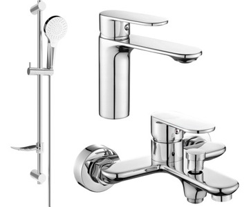 MEXEN MILO DF05 ZESTAW WANNOWY BATERIA CHROM
