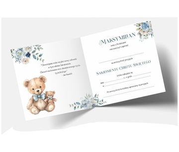 ПРИГЛАШЕНИЕ НА СВЯТОЕ КРЕЩЕНИЕ + КОНВЕРТ + ИМЯ РЕБЕНКА + ПОСЛАНИЕ