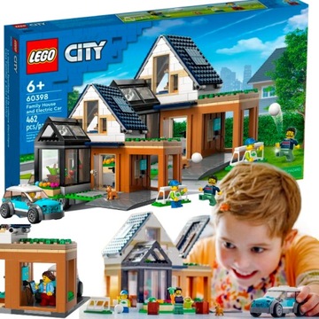 LEGO CITY DOM RODZINNY RODZINA SAMOCHÓD ELEKTRYCZNY PIES PIESEK 462EL DOMEK