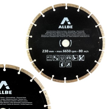 TARCZA DIAMENTOWA 230MM 22,2MM DO KOSTKI BETONU