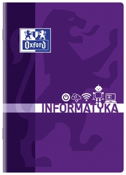 ZESZYTY OXFORD A5 60 kartek w KRATKĘ z marginesem do INFORMATYKI tematyczny