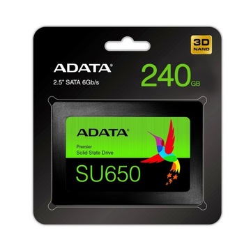 Твердотельный накопитель Adata Ultimate SU650, 240 ГБ, 2,5 дюйма, SATA III