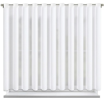 FIRANA WOALOWA GŁADKA KLASYCZNA BIAŁA NA PRZELOTKACH 400x160cm