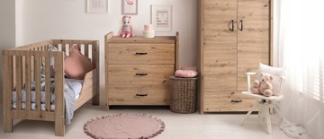 ДЕРЕВЯННАЯ КРОВАТЬ KLUPŚ АМЕЛИЯ ДУБ 120X60 LITTLES