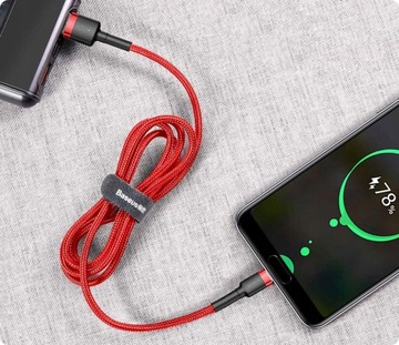 КАБЕЛЬ BASEUS STRONG USB КАБЕЛЬ USB-C ТИПА-C В ПЛЕТЕКЕ БЫСТРАЯ ЗАРЯДКА 3.0 50 см 3A