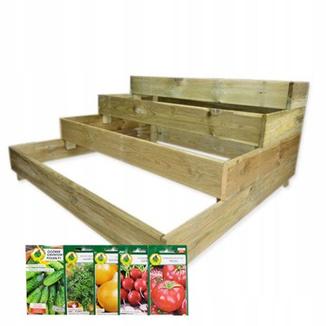 WARZYWNIAK SKRZYNIA NA WARZYWA ZIELNIK INSPEKT 124x120x58cm + NASIONA