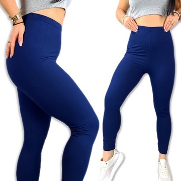 LEGGINSY BAMBUSOWE DŁUGIE z WYSOKIM STANEM getry KRYJĄCE JAKOŚĆ - 2XL/3XL