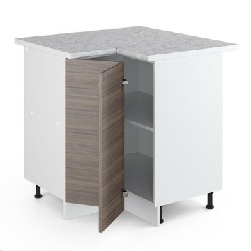 NAROŻNA SZAFKA DOLNA Z BLATEM 75.6CM DĄB TRUFLOWY