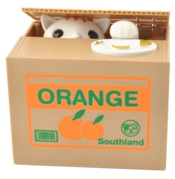 КОПИЛКА КОТЕНОК КОШКА СОБИРАЕТ МОНЕТЫ ЛАПОЙ ИНТЕРАКТИВНОЕ АВТОМАТИЧЕСКОЕ мяуканье