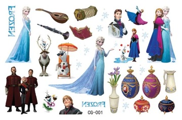 Tatuaże dla dzieci Kraina Lodu Frozen