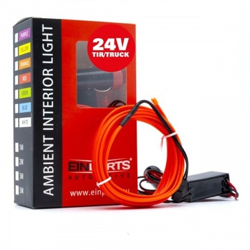 ŚWIATŁOWÓD LED 24V AMBIENT TIR BUS CZERWONY 2m