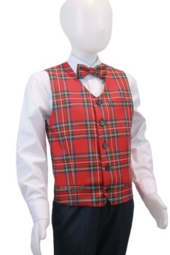 Мужской галстук-бабочка в клетку RED