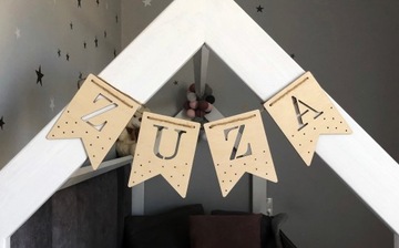 Украшение вымпела ДЕРЕВЯННОЙ ГИРЛЯНДОЙ