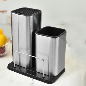 ПРОТИВОСКОЛЬЗЯЩАЯ ПОДСТАВКА ДЛЯ НОЖЕЙ БЛОК ДЛЯ НОЖЕЙ НЕРЖАВЕЮЩЕЙ СТАЛИ МНОГО ОТДЕЛЕНИЙ