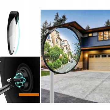 СКЛАДСКОЕ ЗЕРКАЛО КРУГЛОЕ 30 СМ ДЛЯ МАГАЗИНА-ГАРАЖА + РУЧКА