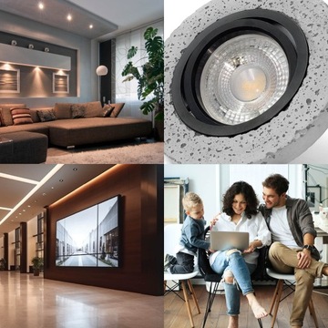 Zestaw 6x oprawa oświetleniowa BARI ROUND BLACK